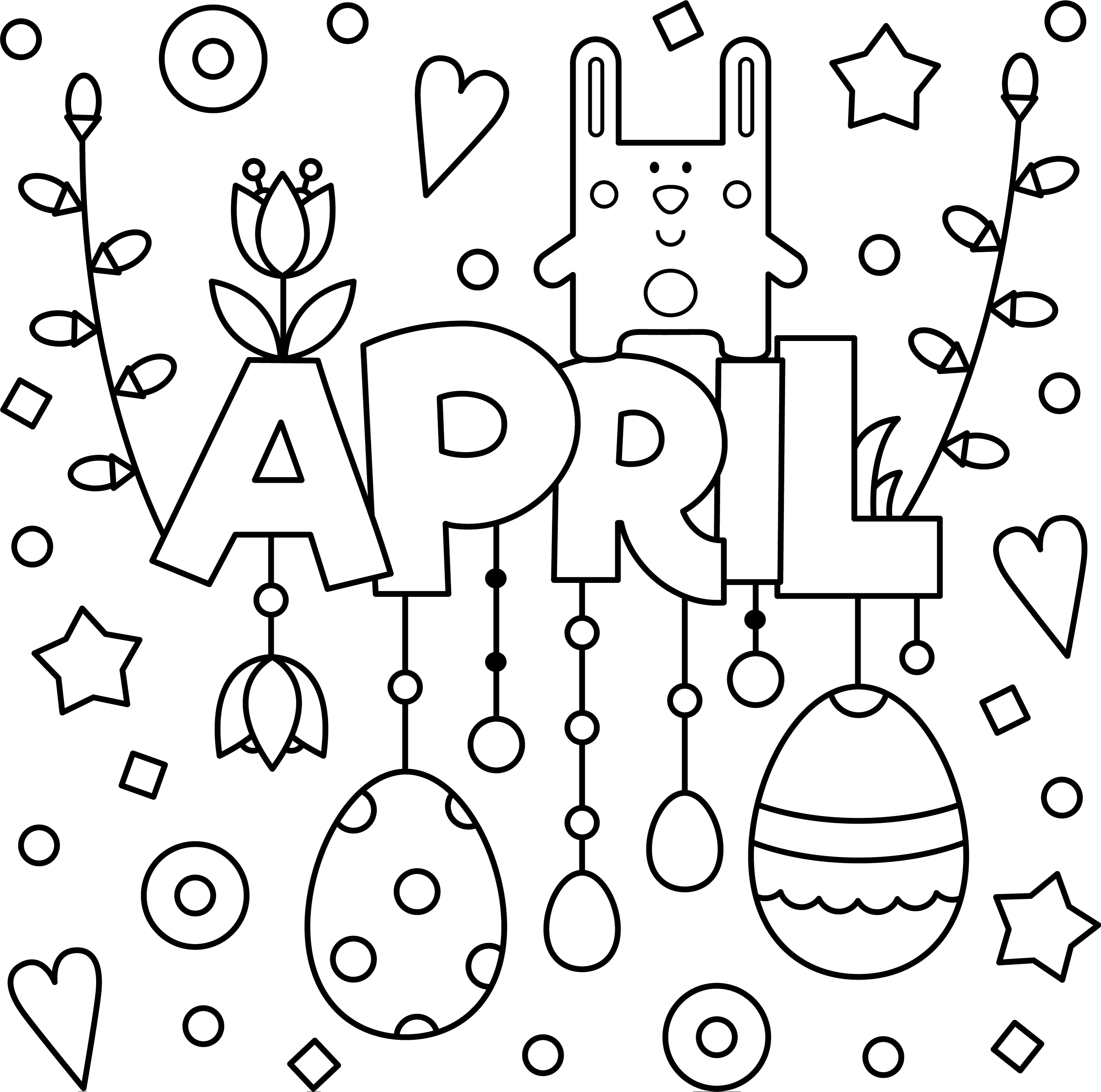 april printable coloring pages april printable coloring pages