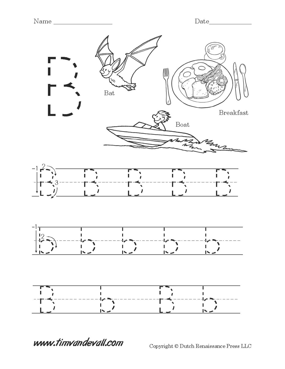 Letter B Worksheet Tim van de Vall