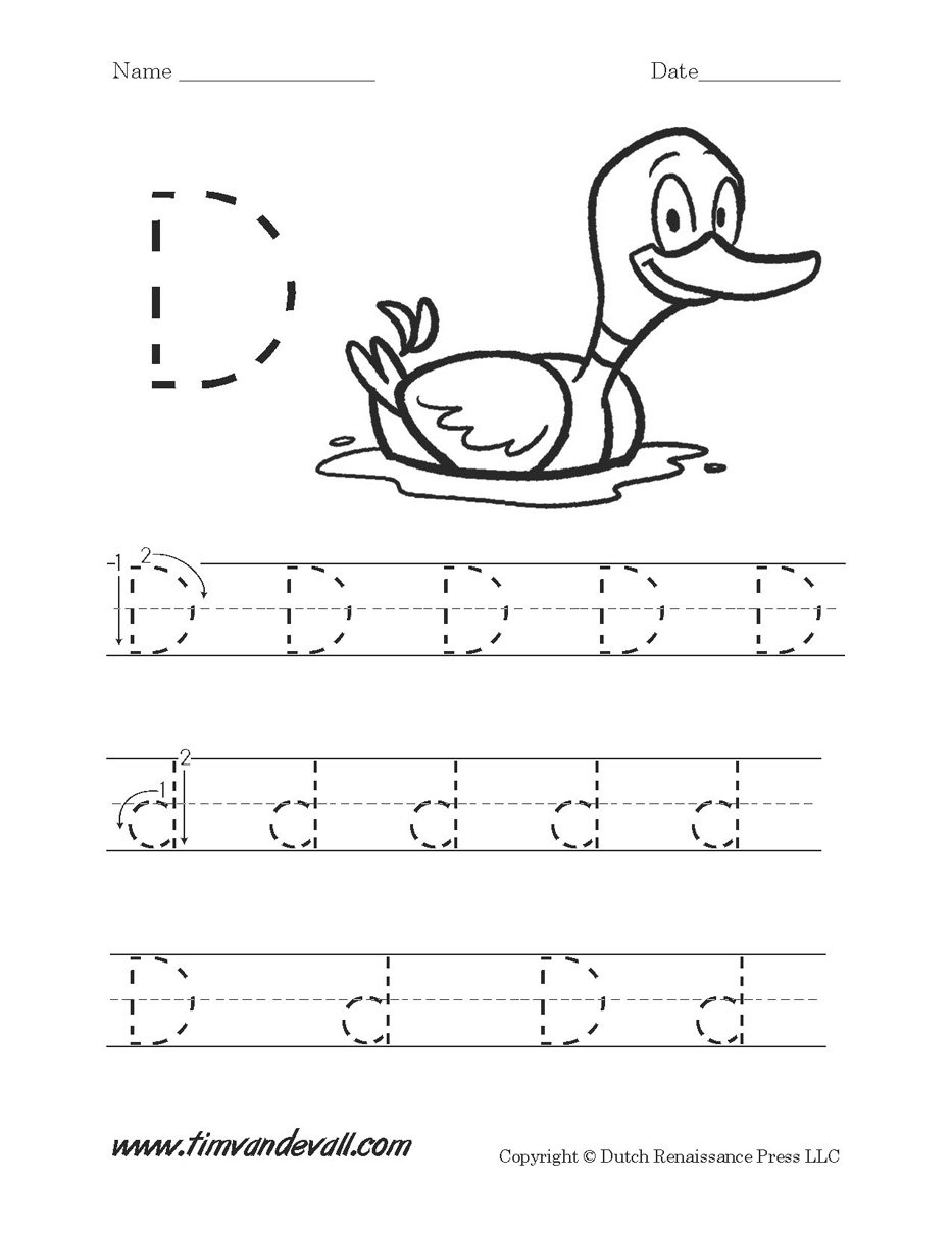 Letter D Worksheet Tim van de Vall