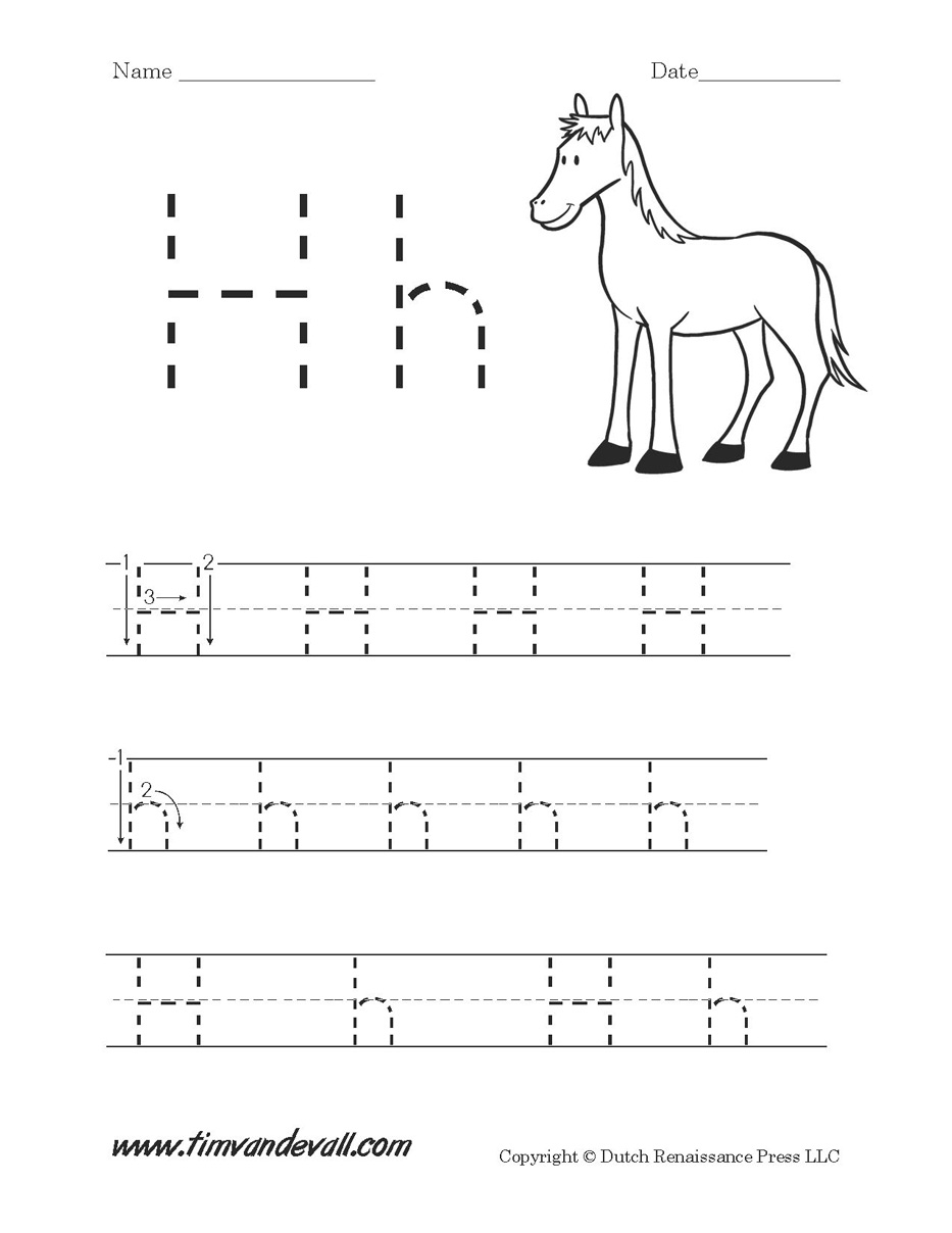 Letter H Worksheet Tim van de Vall
