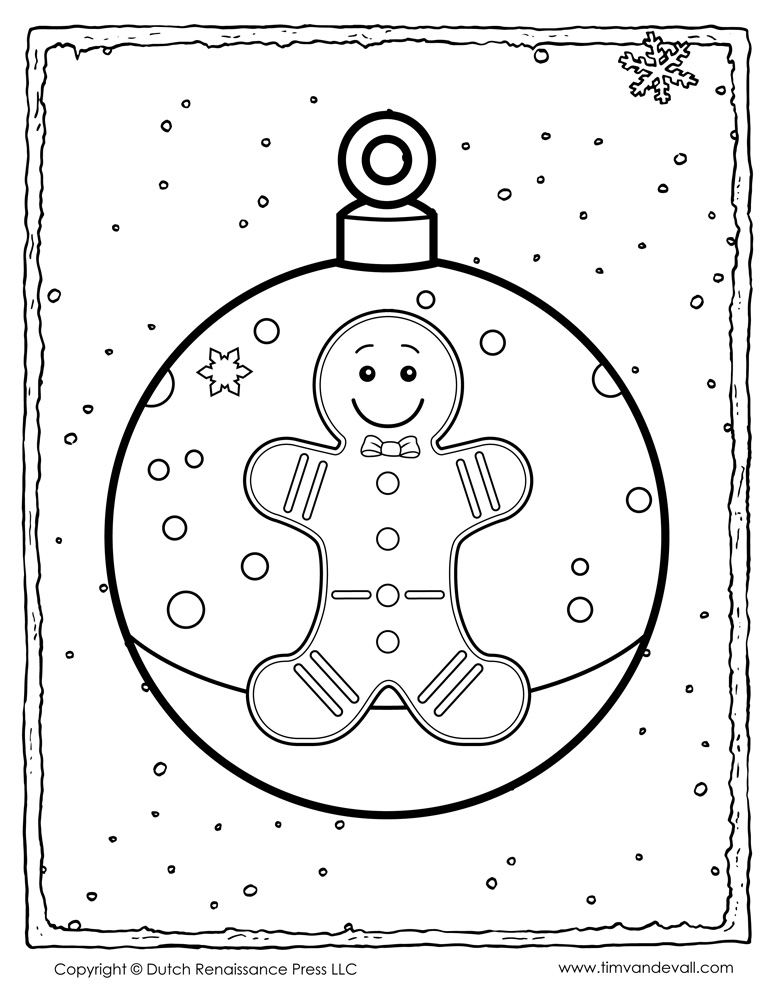 Free Printable Christmas Ornaments Coloring Home