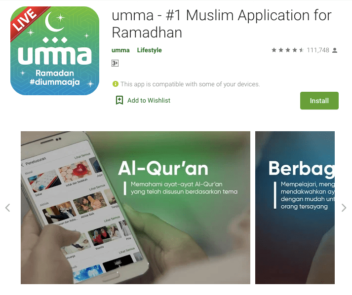 Umma Ramadhan, Aplikasi Muslim Terbaik di Indonesia