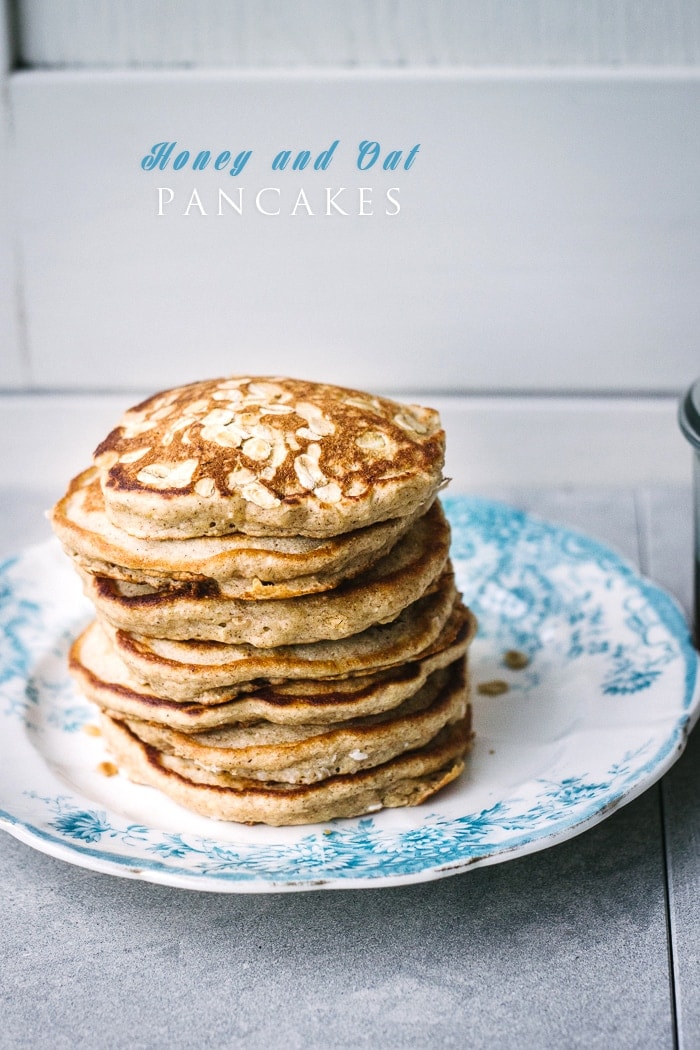 Honey and Oat Pancakes Izy Hossack Top With Cinnamon