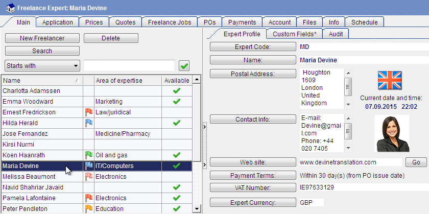 Projetex 3D Translation Management Software for Freelance Translators