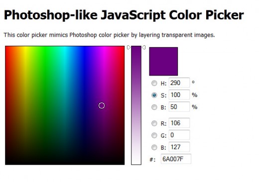 Top Ten Javascript Color Pickers Plugins TutorialChip