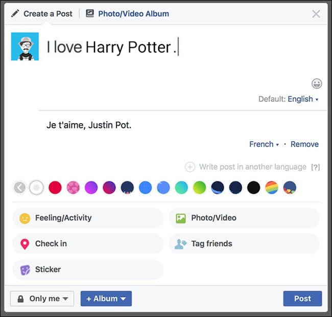 How to Write Facebook Posts in Different Languages
