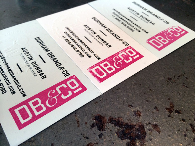 FPO Durham Brand & Co. Business Cards
