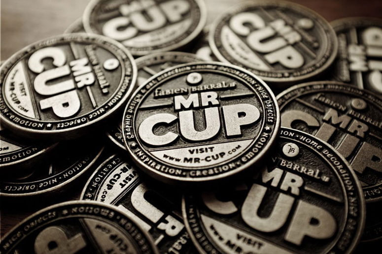 FPO MrCup Metal Coin Business Cards