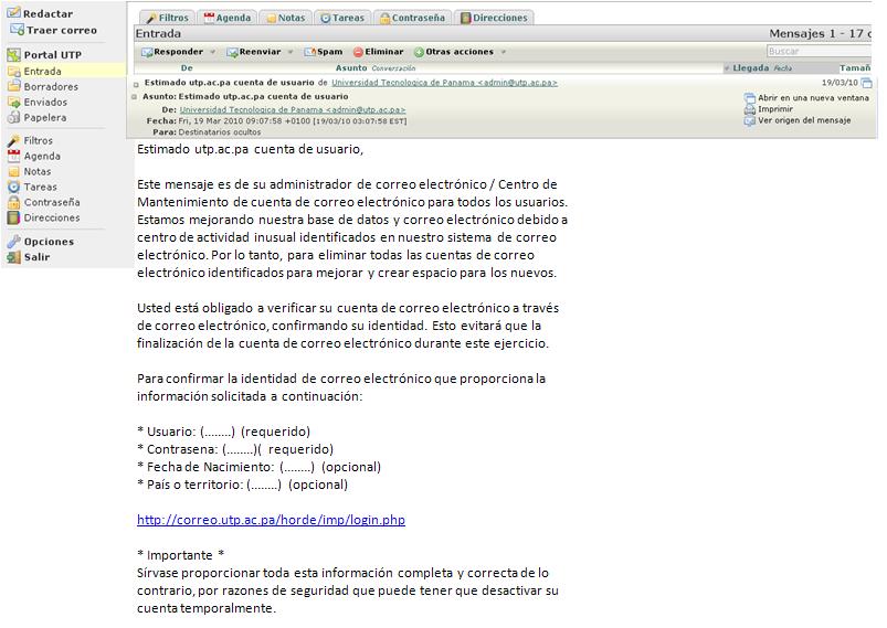 Manual para identificar y notificar correo fraudulento