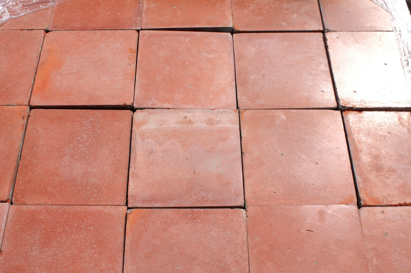 Reclaimed 9 x 9 Inch Terracotta / Red Quarry Tiles