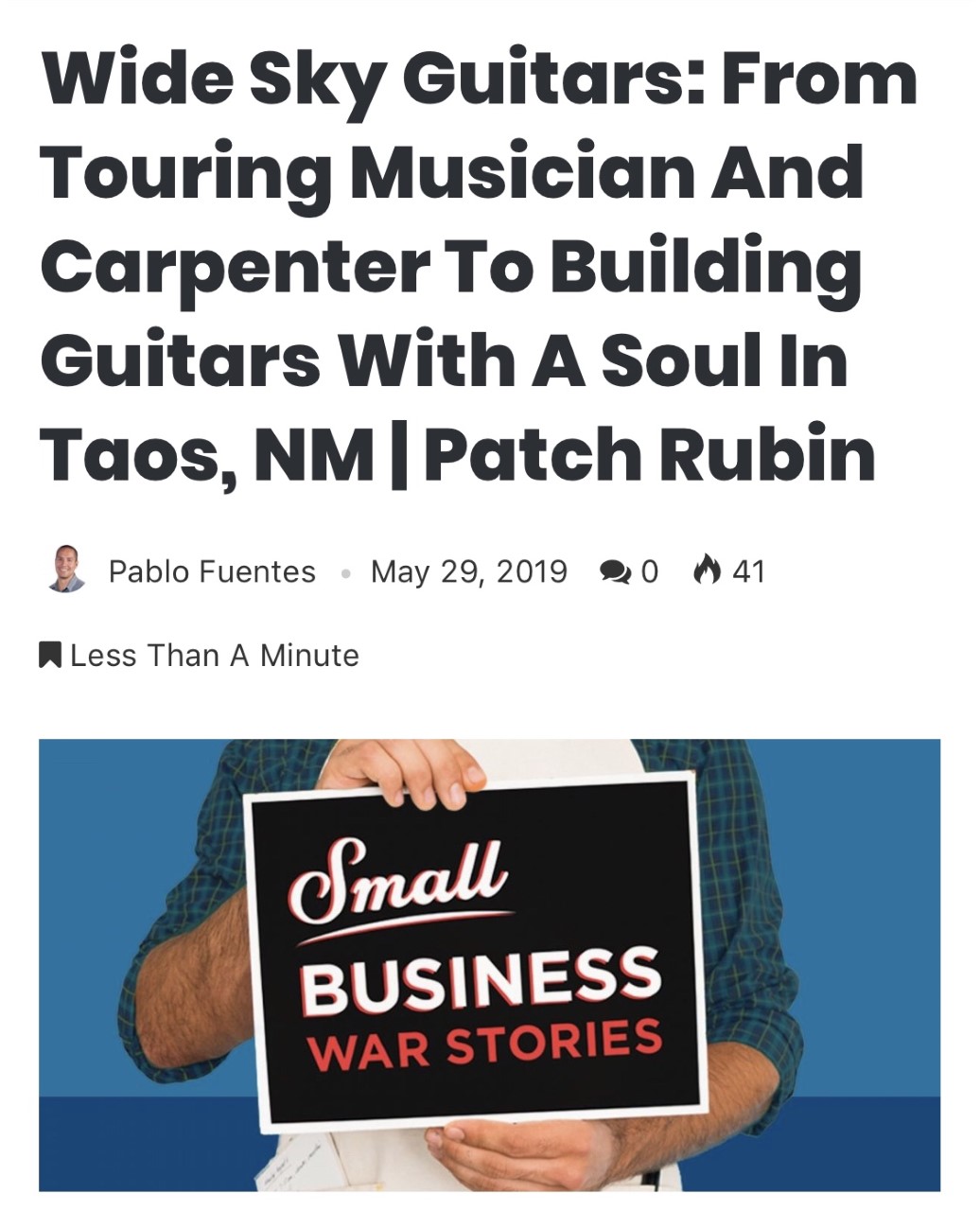 Small Business War Stories Podcast Wide Sky Guitars