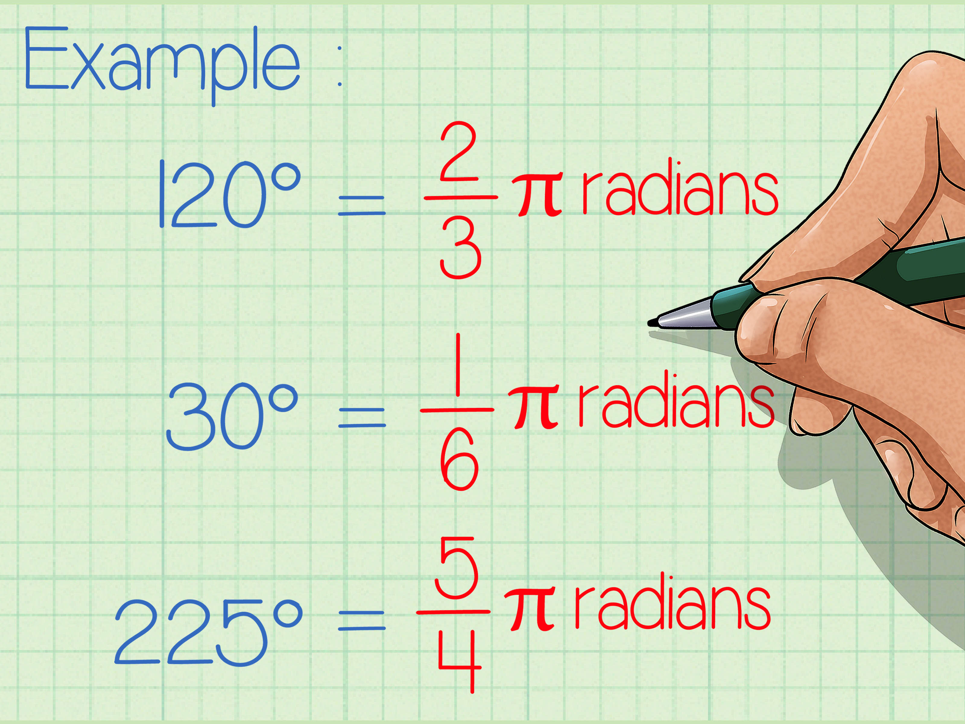 Comment convertir des degrés en radians 5 étapes