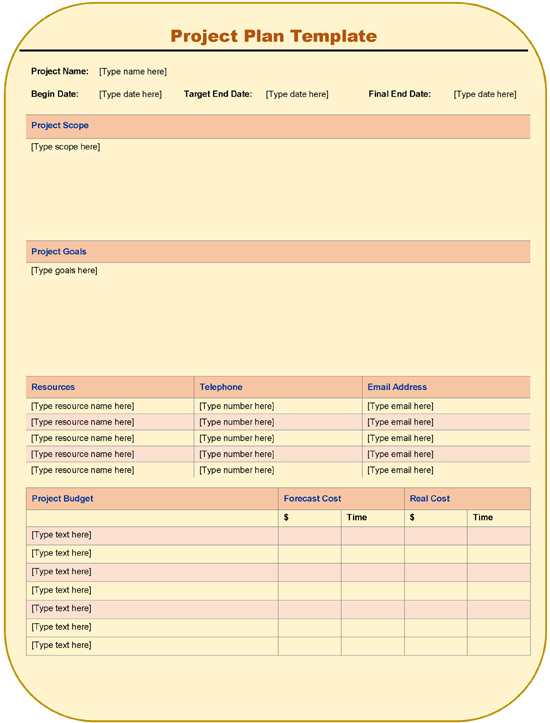 5+ Simple Project Plan Templates {WordExcelPDF} Format
