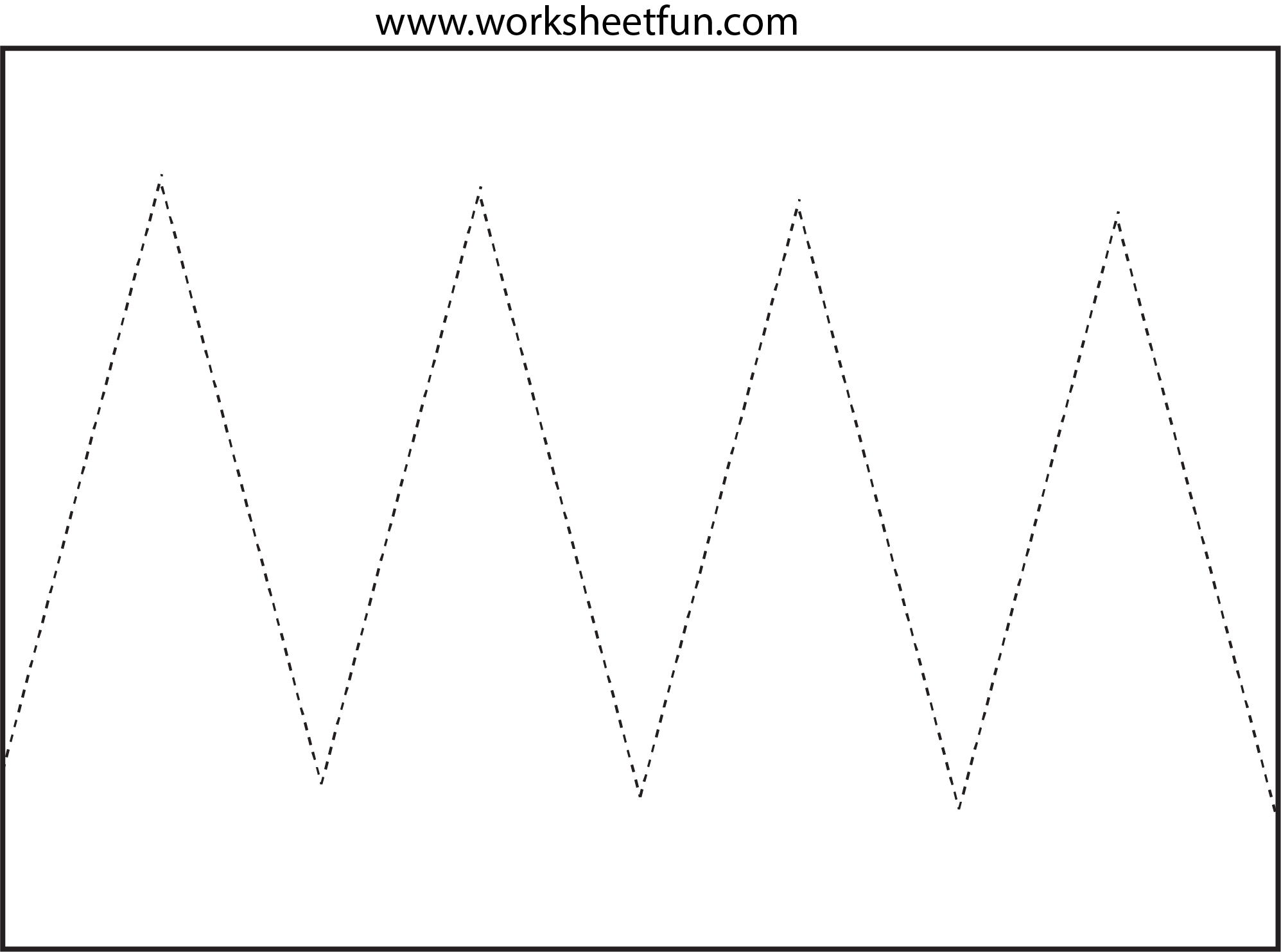 Zig Zag Line Tracing 7 Worksheets / FREE Printable