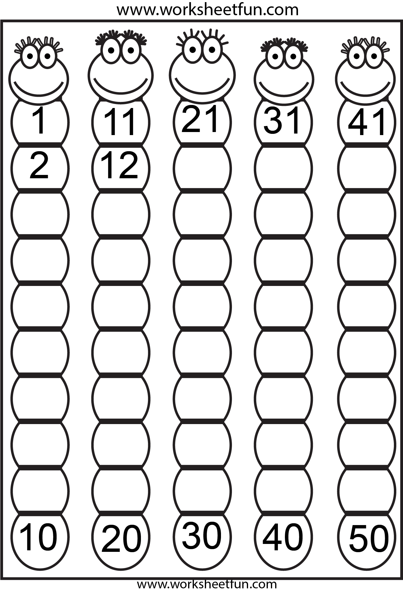 Missing Numbers 150 4 Worksheets / FREE Printable