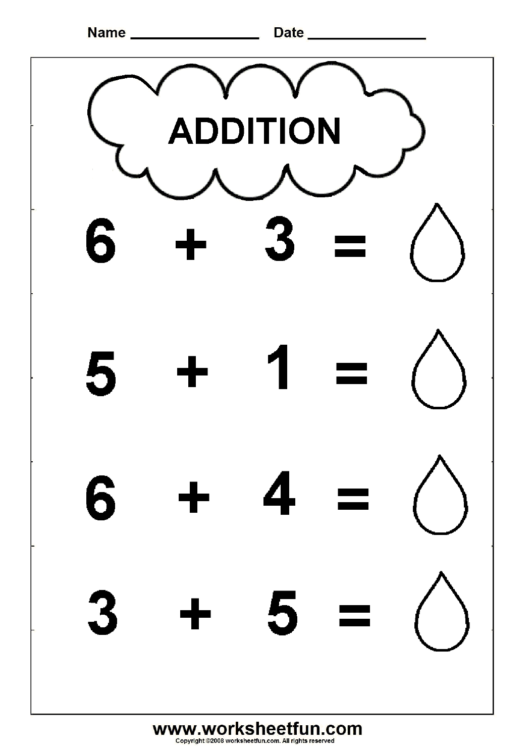 Beginner Addition 2 Kindergarten Addition Worksheets