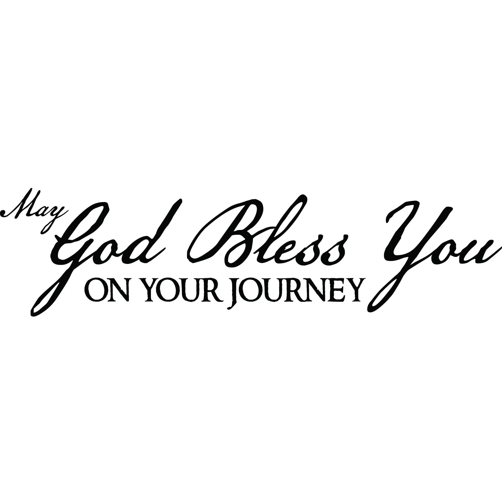 May God Bless You Religious Quote Wall Sticker World of
