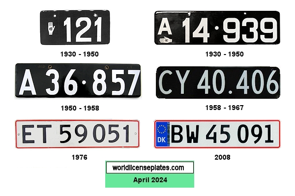 License Plates Of Denmark