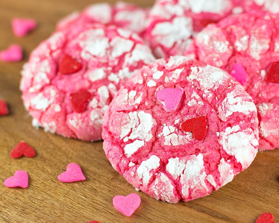 Valentine Crinkle Cookies xoxoBella