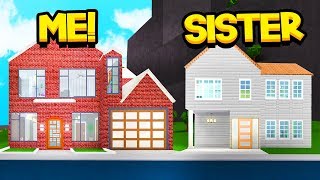 I Did The Impossible 1x1 House Challenge Roblox Bloxburg Roblox - download sister vs brother bloxburg no deleting house build off roblox video