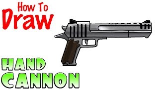 download how to draw the hand cannon deagle fortnite video - drawing fortnite items