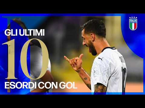 Gli ultimi 10 esordi in Nazionale con gol ⚽️💙 Gli ultimi 10 esordi in Nazionale con gol ⚽️💙