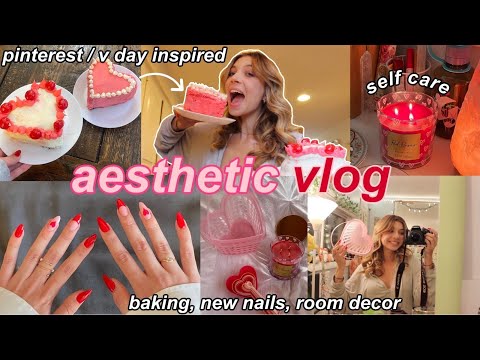 에스튜브AESTHETIC VLOG baking heart cakes, self care, new