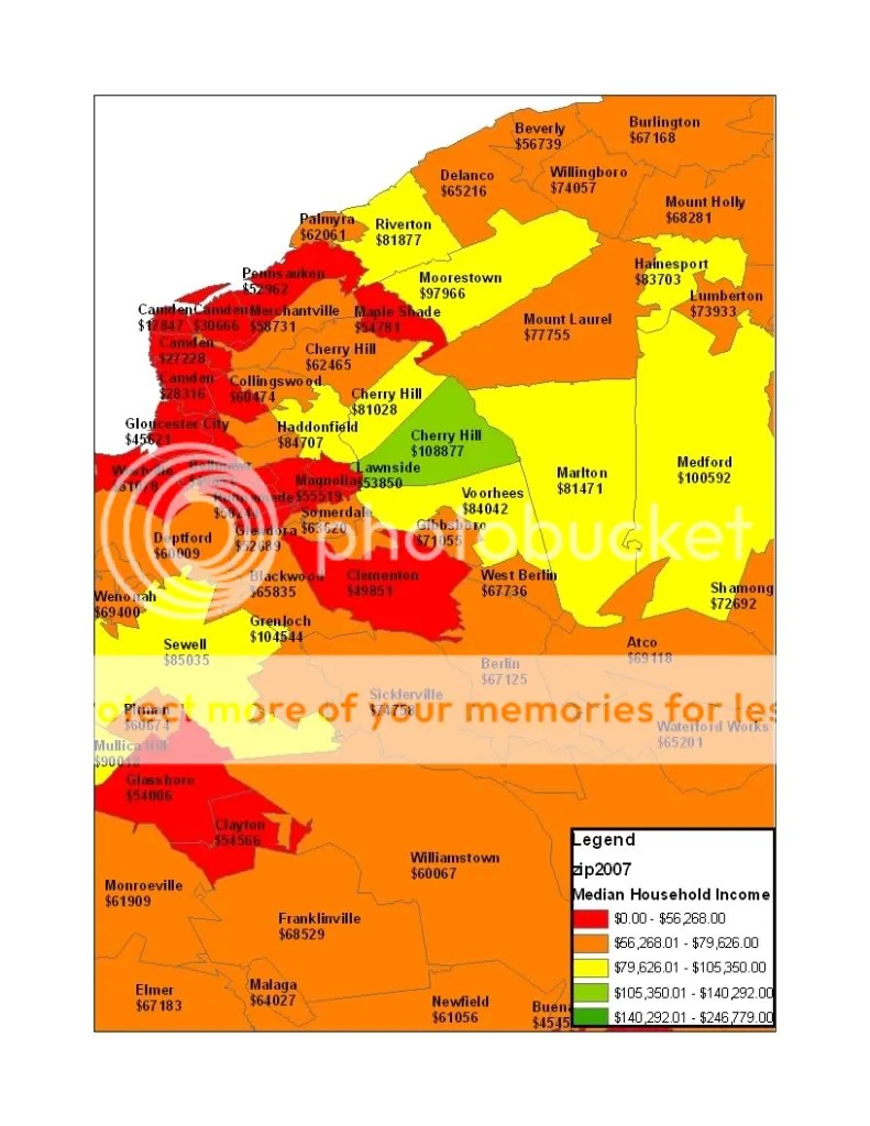 NJ Median maps 2008 (Clifton, Montclair how much, zip codes