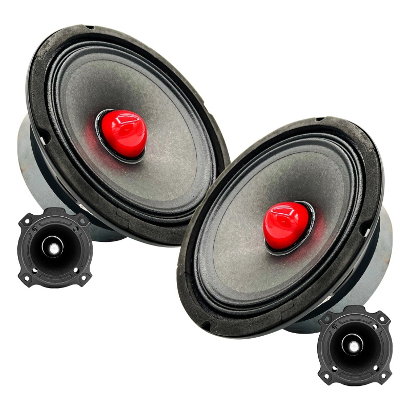 5 Core 6.5 Inch Midrange Door Speaker + Tweeter Combo • 580W Pmpo Subwoofer 300W Pmpo Tweeters