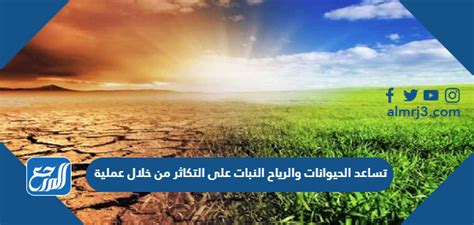  o تساعد الحيوانات والرياح النبات على التكاثر من خلال عملية التلقيح.  - دروسي