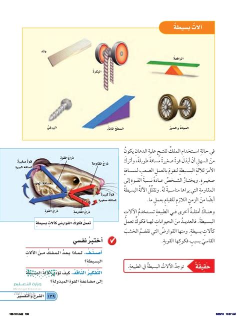 أي مما يلي مثال على آلة بسيطة؟  - الكل