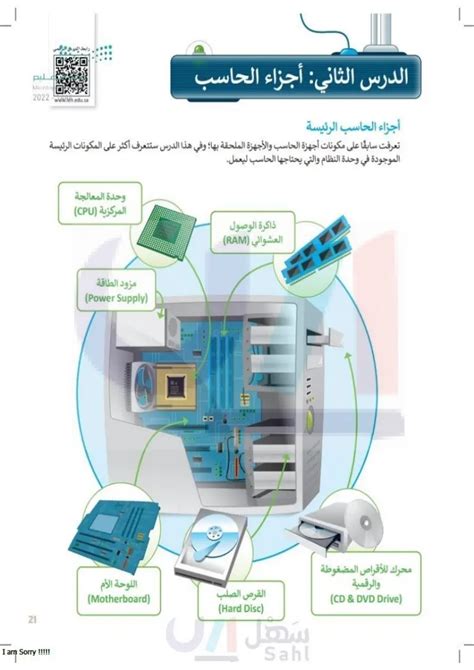  تُستخدم وحدة المعالجة المركزية لتخزين المعلومات واسترجاعها.  - انسجامى مع العلوم