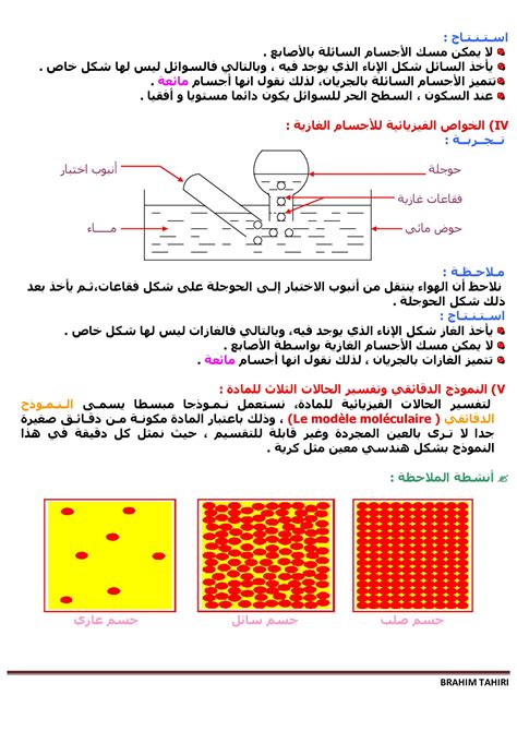  وصف حركة الجسيمات في المواد الصلبة والسوائل والغازات - حياتي |  سؤال وجواب
