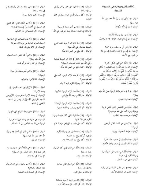 100 سؤال وجواب ديني فريد - جانب المحيط
