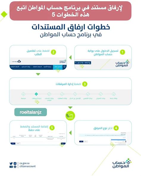 5 خطوات لإرفاق مستند في برنامج حساب المواطن - صحيفة عاجل