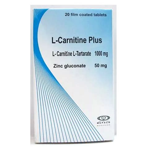 L-Carnitine Plus 20 قرصًا بديل L-Carnitine plus 20 fc tab دليل الأدوية المصري