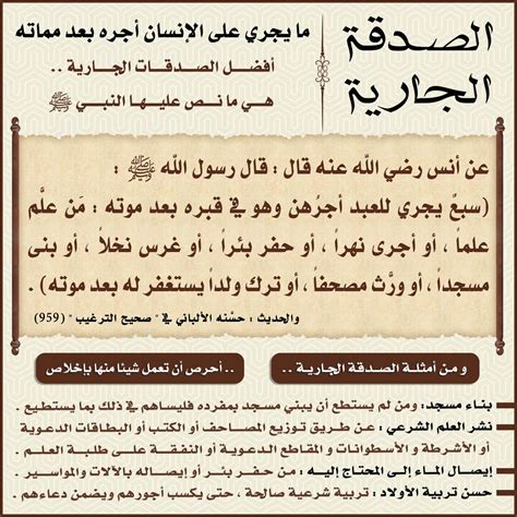أفضل الطرق لعمل الصدقة الجارية. - الإسلام سؤال وجواب