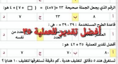 أفضل تقدير للعملية 35 + 42 هو موقع القلعة