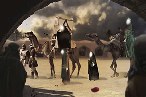 إحراق خيام الإمام الحسين (عليه السلام) - السيدة زينب تجمع الأولاد والأطفال ...