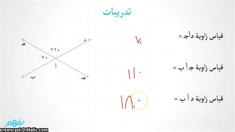 الزاويتان المتقابلتان عموديًا متطابقتان - موقع المقصود