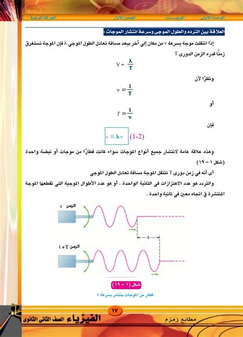العلاقة بين التردد والطول الموجي
