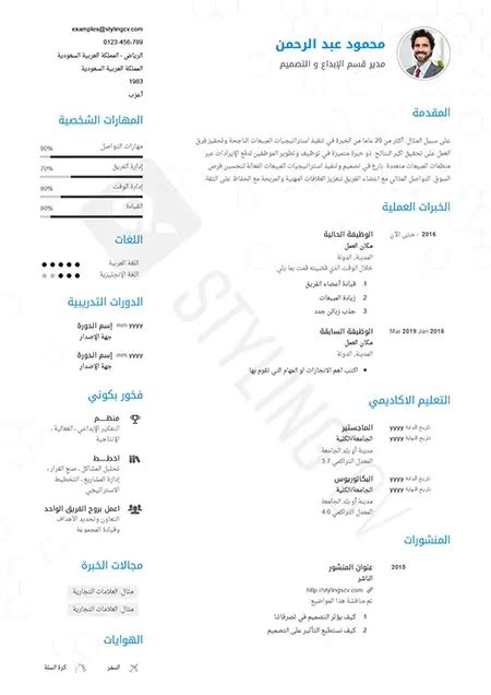 المهارات - Styling CV