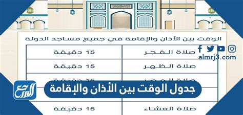 الوقت بين الأذان والإقامة في كل فريضة - ابن باز
