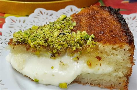 بسبوسة زبادي بدون بيض عالم ايفا