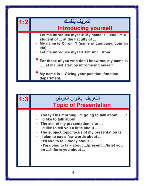 تحدث عن نفسك باللغة الإنجليزية pdf - صفحة مرجعية