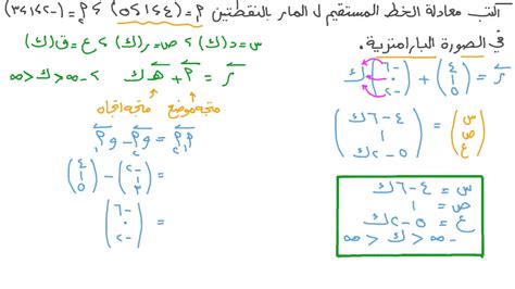 حل السؤال ما هي معادلة الخط المار بالنقطة (...) تعني = -6 - موقع القفل