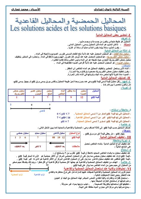 حل خصائص المحاليل الحمضية دار العلوم - Solubilizer