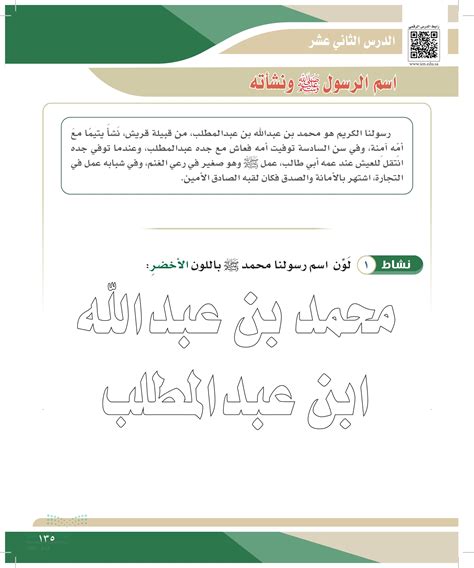 حل مسألة اسم سبط الرسول ﷺ - موقع القلعة