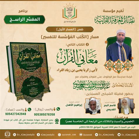 شرح معاني القرآن الكريم يستخدم هذا المصطلح للإشارة إلى العلم شرح معاني القرآن الكريم يستخدم هذا المصطلح للإشارة إلى العلم