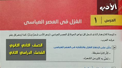 صريح الغزل في العصر العباسي - ملخصات